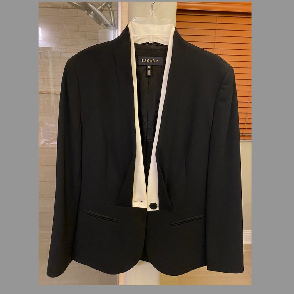 vintage black and white blazer
